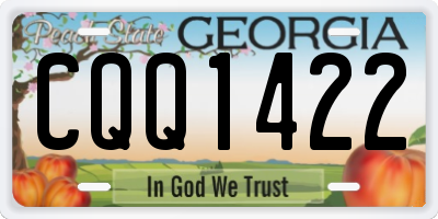 GA license plate CQQ1422
