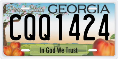 GA license plate CQQ1424