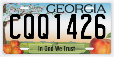 GA license plate CQQ1426