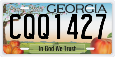 GA license plate CQQ1427