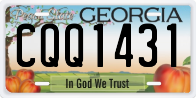 GA license plate CQQ1431