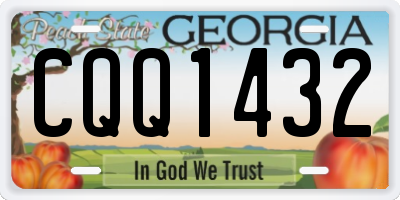 GA license plate CQQ1432
