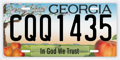 GA license plate CQQ1435