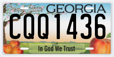 GA license plate CQQ1436