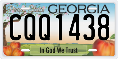 GA license plate CQQ1438