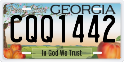 GA license plate CQQ1442