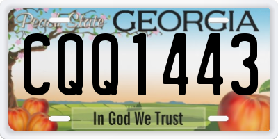GA license plate CQQ1443