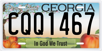 GA license plate CQQ1467