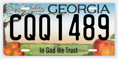 GA license plate CQQ1489