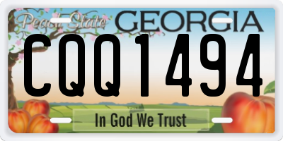 GA license plate CQQ1494