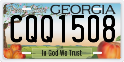 GA license plate CQQ1508