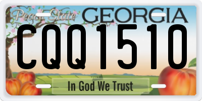 GA license plate CQQ1510