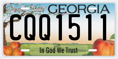 GA license plate CQQ1511