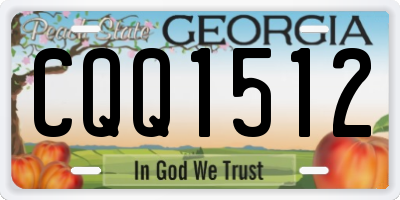 GA license plate CQQ1512