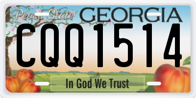 GA license plate CQQ1514