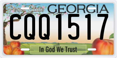 GA license plate CQQ1517