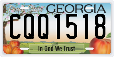 GA license plate CQQ1518