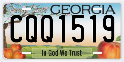 GA license plate CQQ1519