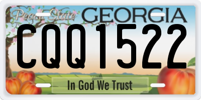 GA license plate CQQ1522