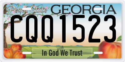 GA license plate CQQ1523