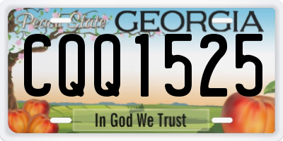 GA license plate CQQ1525