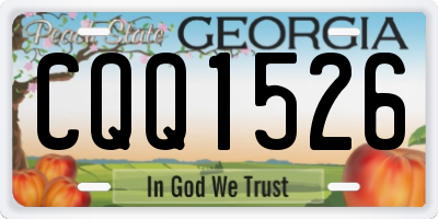 GA license plate CQQ1526