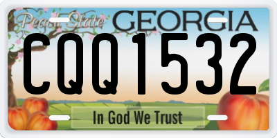 GA license plate CQQ1532