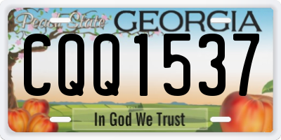 GA license plate CQQ1537