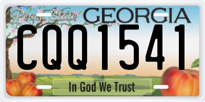GA license plate CQQ1541