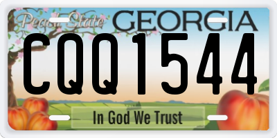 GA license plate CQQ1544