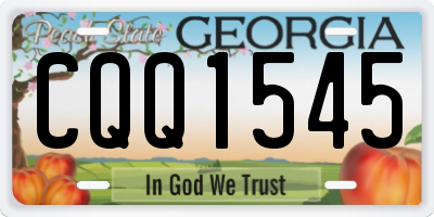 GA license plate CQQ1545