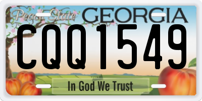 GA license plate CQQ1549