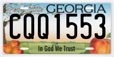 GA license plate CQQ1553