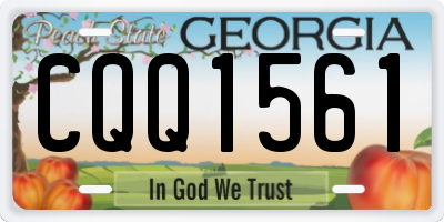 GA license plate CQQ1561