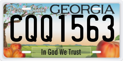 GA license plate CQQ1563