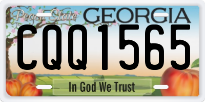 GA license plate CQQ1565