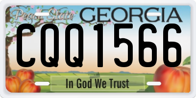 GA license plate CQQ1566