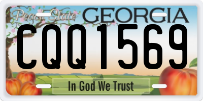 GA license plate CQQ1569