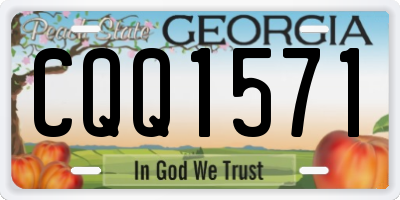 GA license plate CQQ1571