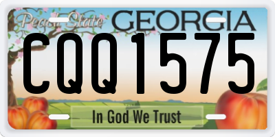 GA license plate CQQ1575
