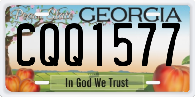 GA license plate CQQ1577