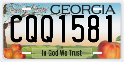GA license plate CQQ1581