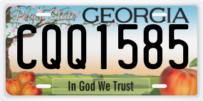 GA license plate CQQ1585