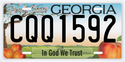 GA license plate CQQ1592