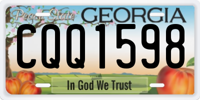 GA license plate CQQ1598