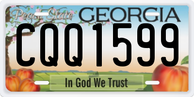 GA license plate CQQ1599