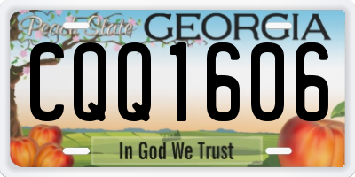 GA license plate CQQ1606
