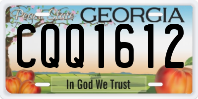 GA license plate CQQ1612