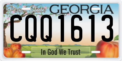 GA license plate CQQ1613