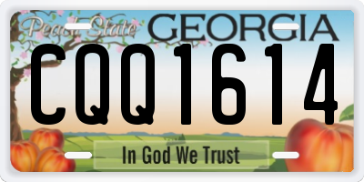 GA license plate CQQ1614